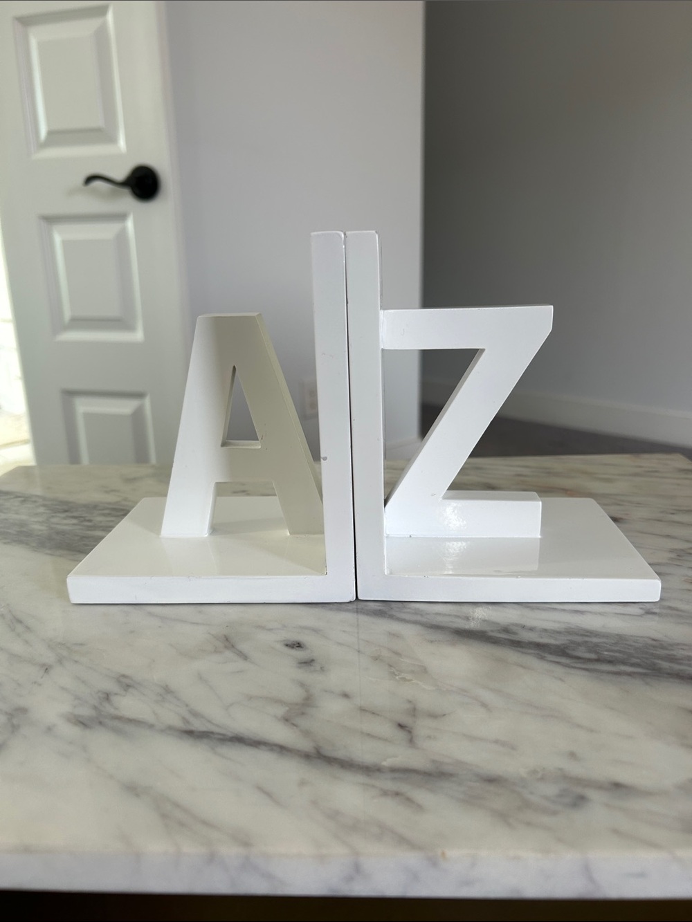 Target White A-Z Bookends